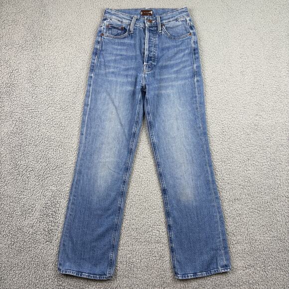 Mother Jeans Womens 22x25 Blue Tripper Wander Dust Embroidered Butterfly Tag 24 - Picture 2 of 16